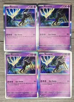 Pokemon TCG [4x Playset]: Xerneas Cards HOLO 042/086 Lot of 4 Chaos Rising - Image 1