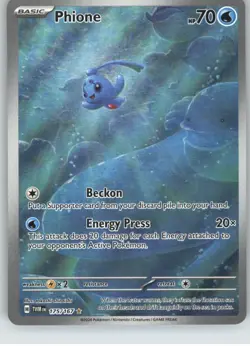 Phione SV06: Twilight Masquerade [175/167] Illustration Rare Holofoil NM Pokemon - Image 1