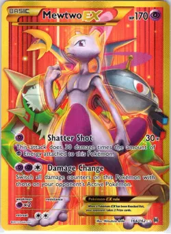 Mewtwo EX 164/162 Secret Rare BREAKthrough Pokemon Holo Lightly Played - Image 1
