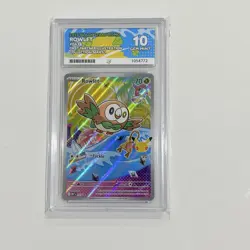 Pokemon First Partner Illustration Series 1 MEP 043 Rowlet Black Star Ace 10 - Image 1
