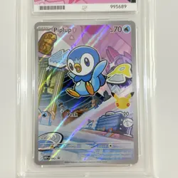 Pokemon First Partner Illustration Series 1 MEP 042 Piplup Black Star Ace 10 - Image 4