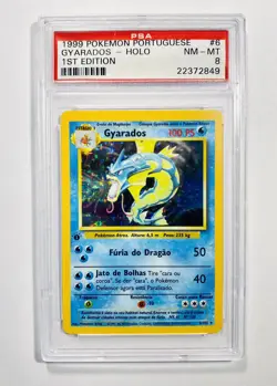 Pokemon Gyarados Portuguese 1st Edition Base Psa 8 #6 - Image 1