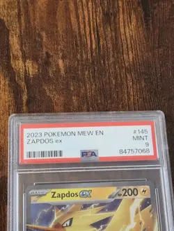 2023 Pokemon Mew En Zapdos Ex #145/165 PSA 9 - Image 3