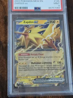 2023 Pokemon Mew En Zapdos Ex #145/165 PSA 9 - Image 4