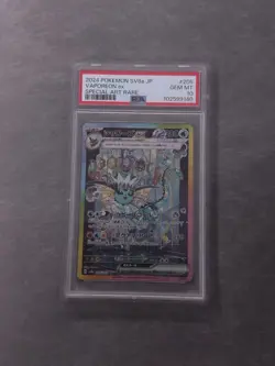 PSA 10 Vaporeon ex 205/187 Pokemon SV8a Japanese Terastal Festival ex SAR Holo - Image 1
