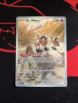 Mr. Mime 179/165 151 Illustration Rare full art Near Mint Raw Card Pokemon TCG - Image 1
