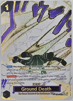 Ground Death (Alternate Art) OP14-096 The Azure Sea's Seven One Piece Foil NM - Image 1