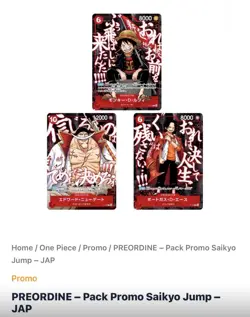 Pre-Order Pack Promo Saikyo Jump JAP One Piece - Image 1