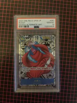 2024 One Piece Japanese Buggy Manga Alt Art #OP09-051 PSA 10 GEM MINT - Image 1