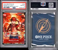 2024 ONE PIECE #006 TREASURE BOOSTER SET PROMO MONKEY D LUFFY PSA 10 GEM MINT - Image 1