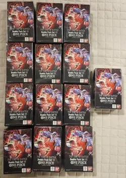 13x Lot One Piece Double Pack Set Vol. 11 The Time of Battle DP-11 OP-16 Box NEW - Image 1
