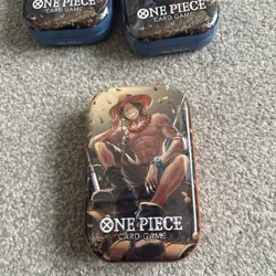 One Piece Tin Pack Set Vol.2 (TS-02, OP-13) - Portgas D. Ace Art - New & Sealed - Image 1