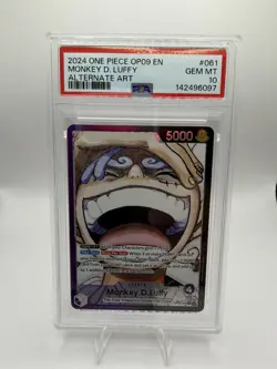 One Piece Monkey D. Luffy OP09-061 Alternate Art Leader English PSA 10 - Image 1