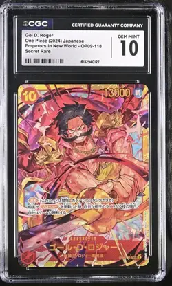 CGC 10 Gem Mint Japanese One Piece 2024 Gol D. Roger OP09-118 A New Emperor - Image 1