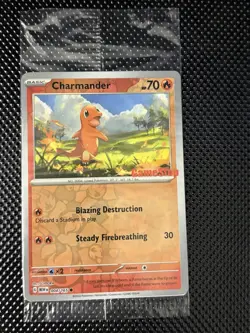 Charmander 004/165 Gamestop Stamped Promo Pokemon TCG 151 Reverse Holo SEALED - Image 1