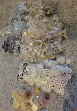 Huge Lot Of Pokemon Metal Dice, Coins, And Condition Markers. - Image 1