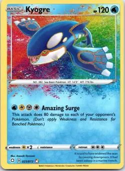 Pokemon TCG Kyogre Shining Fates 021/072 Holo Amazing Rare - Image 1
