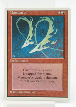 Manahaken Manabarbs Vierte Fourth Edition Magic Englisch Rar Vintage MTG - Image 1
