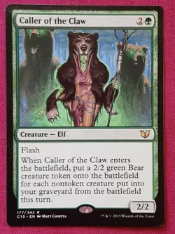 Magic The Gathering COMMANDER 2015 CALLER OF THE CLAW green card MTG - Image 1