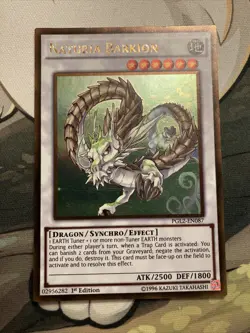 Yugioh! Naturia Barkion - 1st Ed Gold Rare - PGL2-EN087 - LP - Image 1