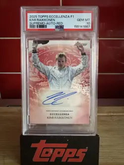 2025 Topps Eccellenza F1 Kimi Raikkonen Supremo Auto Red - 2/5 (PSA 10) - Image 1