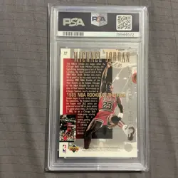 1994-95 Upper Deck - Michael Jordan Basketball Heroes Michael Jordan #37 PSA 8 - Image 2