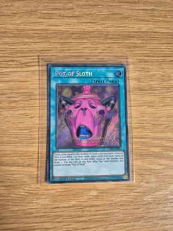Yu-Gi-Oh! Pot of Sloth Secret Rare Holo 1st Edition Chaos Origins CORI-EN061 - Image 1