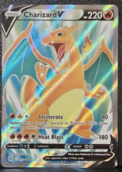 Charizard V (Full Art) 153/172 Brilliant Stars - Pokemon Card - NM - Image 1