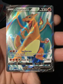 Pokemon TCG Charizard v Full Art 153/172 Brilliant Stars Ultra Rare NM - Image 1