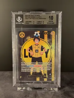 2025 ONE PIECE PROMOS BVB X ONE PIECE MATCH DAY 2025 #003 MONKEY D. LUFFY BGS 10 - Image 1