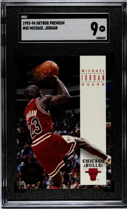 1993 Skybox Premium Michael Jordan #45 SGC 9 MINT HOF, Beautiful Card, GOAT! - Image 1