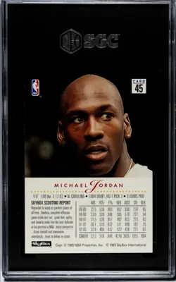 1993 Skybox Premium Michael Jordan #45 SGC 9 MINT HOF, Beautiful Card, GOAT! - Image 2