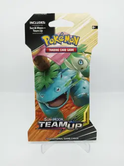 Pokemon TCG Sun & Moon Team Up Sleeved Booster Pack - Venusaur & Celebi Artwork - Image 1