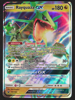 2018 Rayquaza GX 109/168 Celestial Storm S&M Pokemon TCG Trading Card Game - Image 1