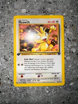 Pokemon TCG Cards 1st Edition Meowth 62/82 Team Rocket LP-MP - Image 3