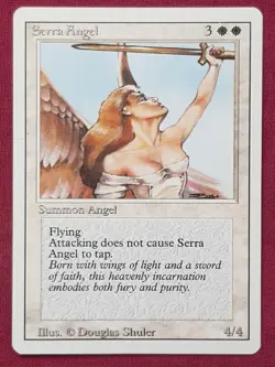 Magic The Gathering REVISED EDITION SERRA ANGEL white card MTG - Image 1