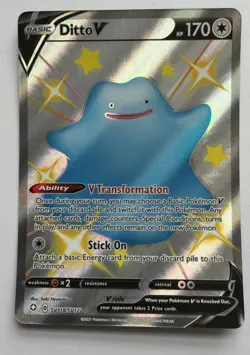 Ditto V SV118/SV122 Shining Fates Ultra Rare Full Art Pokemon Card * New * - Image 1