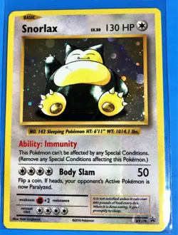 Pokemon TCG - Snorlax - XY179 - Holo Promo - XY Black Star Promos [Near Mint] - Image 1