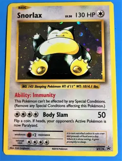 Pokemon TCG - Snorlax - XY179 - Holo Promo - XY Black Star Promos [Near Mint] - Image 2