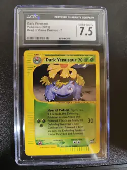 Dark Venusaur BEST WINNER #7 (CGC 7.5) Best of Game Pokemon Cards SC1 - Image 1