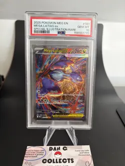 PSA 10 GEM MINT - Mega Latias EX Sir 181/132 - Mega Evolution Pokemon Card - Image 1