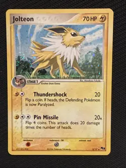 Jolteon Holo 3/17 Pop Series 3 Pokemon Card English #3 SWIRL 🌀 NM/LP - Image 1