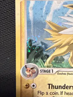 Jolteon Holo 3/17 Pop Series 3 Pokemon Card English #3 SWIRL 🌀 NM/LP - Image 2
