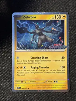 Zekrom (Paradox Rift Stamped) Holo Rare Miscellaneous Cards & Products 066/182 N - Image 1