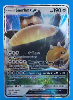 Pokemon TCG Snorlax DMG GX SM Black Star Promo - Image 1