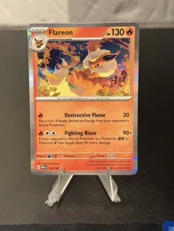Flareon 136/165 Pokemon TCG Scarlet & Violet 151 Holo Rare Card (Near Mint) NM1 - Image 1