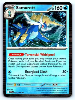 Samurott White Flare #23 Rare rika NM Pokemon Card - Image 1