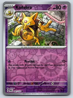 Kadabra 081/167 Twilight Masquerade Near Mint Reverse Holo Pokemon Card - Image 1