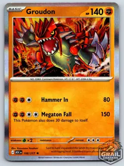 Groudon 108/217 Ascended Heroes Near Mint Holo Pokemon Card - Image 1
