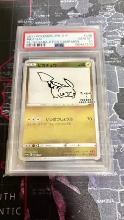Psa 10 Pikachu 208/S-P Yu Nagaba x Pokemon Card - Image 1